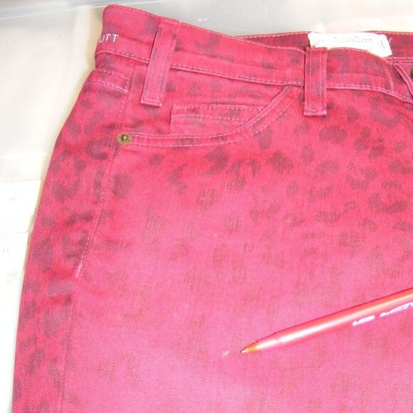 CURRENT/ELLIOT Jeans, 26, Stiletto/Ankle, Leopard, Blood/Red, Low Rise - Picture 9 of 13